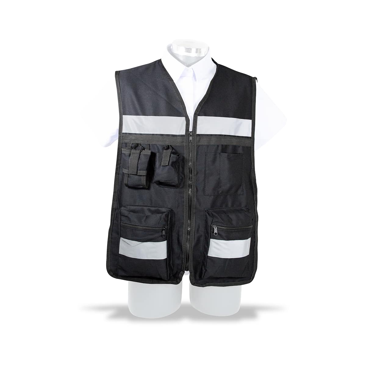 CHALECO DE GABARDINA BRIGADISTA NEGRO