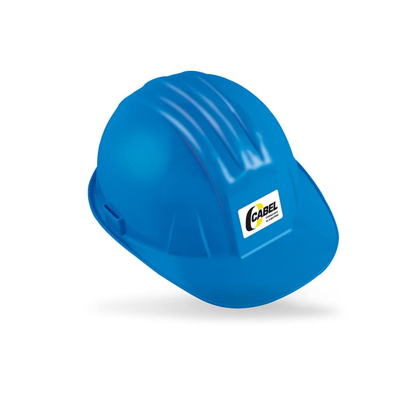 CASCO CON MATRACA TIPO CACHUCHA CABEL AZUL